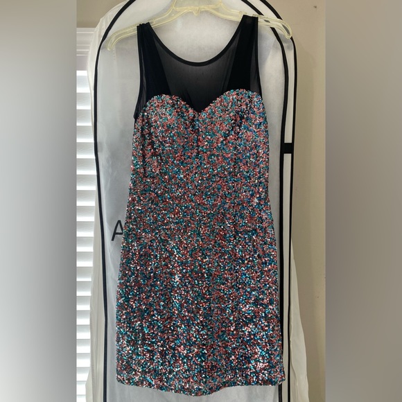 Rainbow Sequin Dress - Picture 1 of 4
